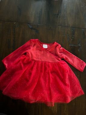 Hanna Andersson Red Velvet-Look Baby Dress